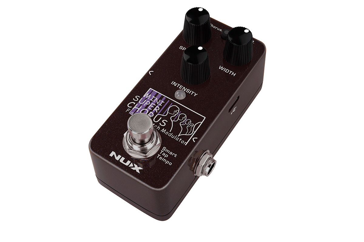 PEDALE CHORUS FLANGER NUMERIQUE - TAPE TEMPO NUX MINI SUPER CHORUS