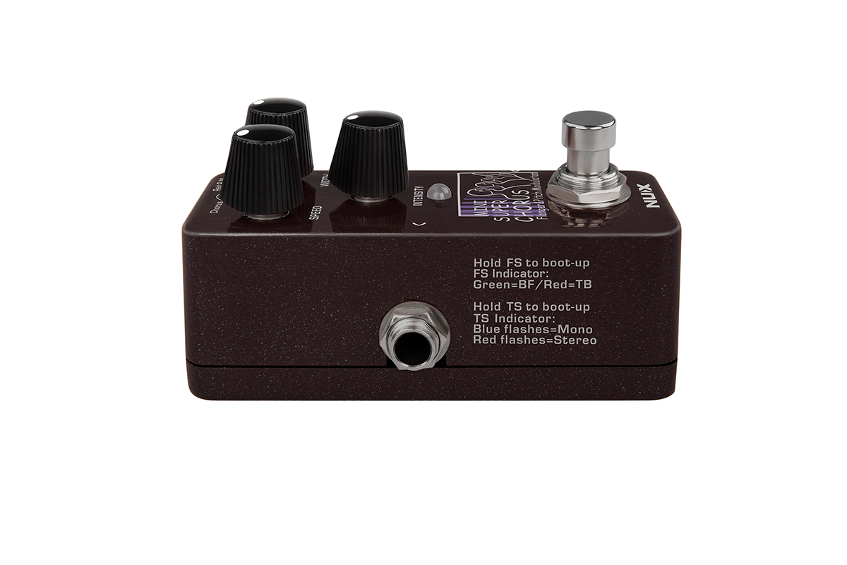 PEDALE CHORUS FLANGER NUMERIQUE - TAPE TEMPO NUX MINI SUPER CHORUS