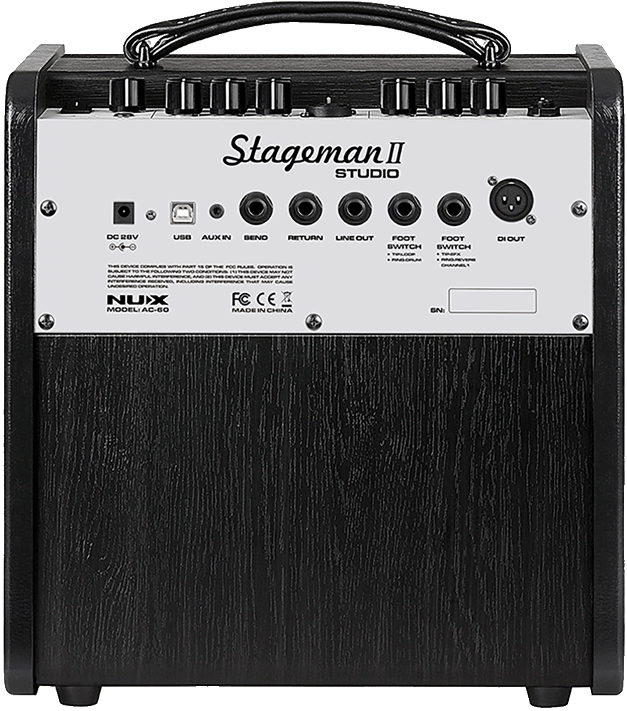 Ampli guitare acoustique 60W 2 canaux + Bluetooth + effets/looper NUX AC60
