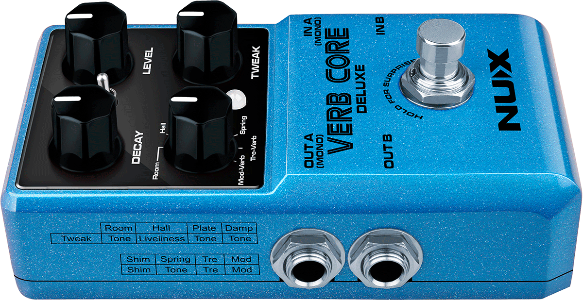 PEDALE  REVERB NUMERIQUE 8 MODES NUX VERB CORE DLX