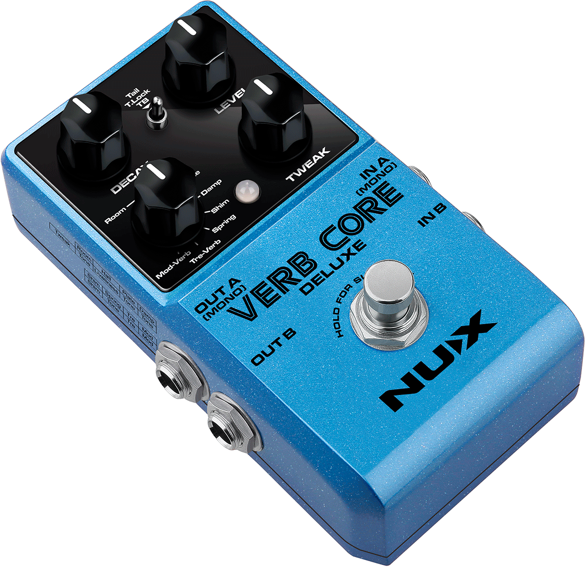PEDALE  REVERB NUMERIQUE 8 MODES NUX VERB CORE DLX