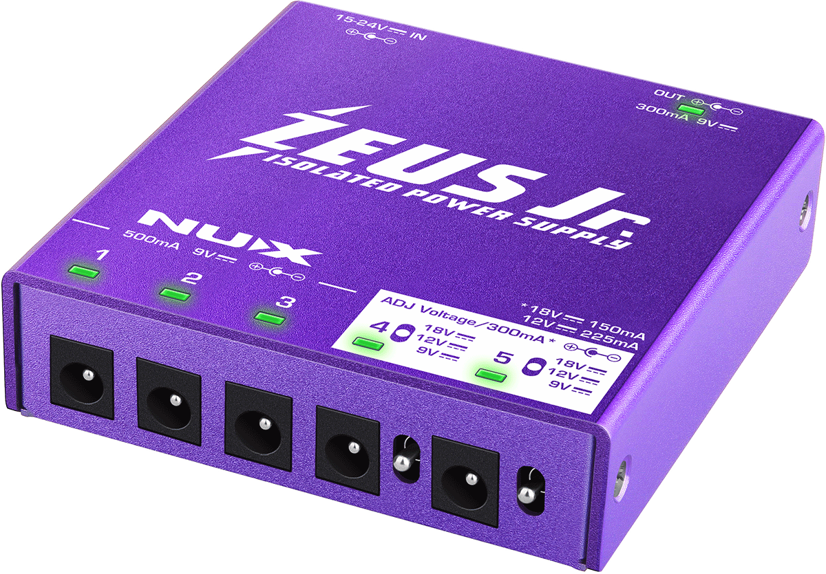 BOITIER D'ALIMENTATION POUR 6 PEDALES D'EFFET NUX ZEUS-JUNIOR