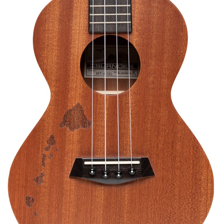 Ukulélé ténor traditionnel avec table en acajou et motif îles hawaïennes ISLANDER MT-4-ISL