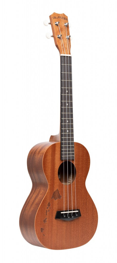 Ukulélé ténor traditionnel avec table en acajou et motif îles hawaïennes ISLANDER MT-4-ISL