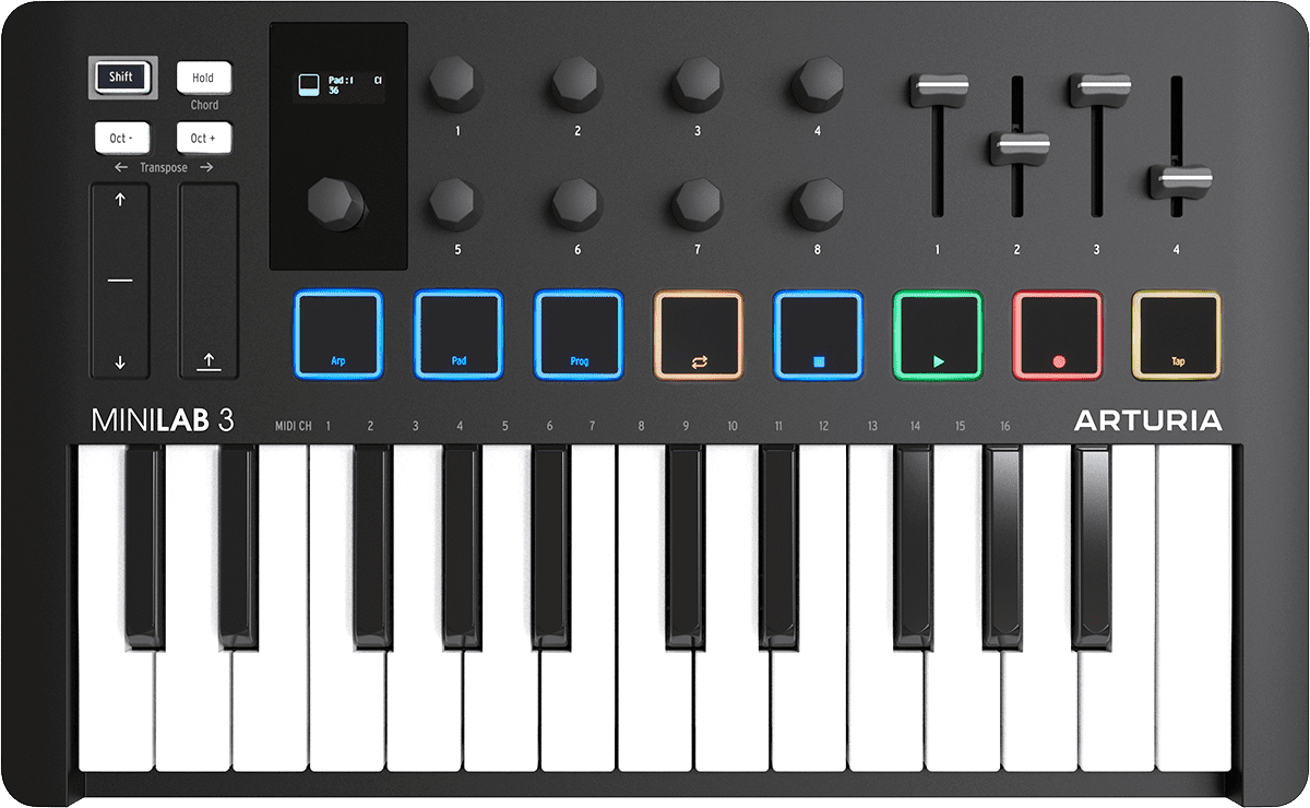 Clavier maître Arturia MiniLab 3 – Noir