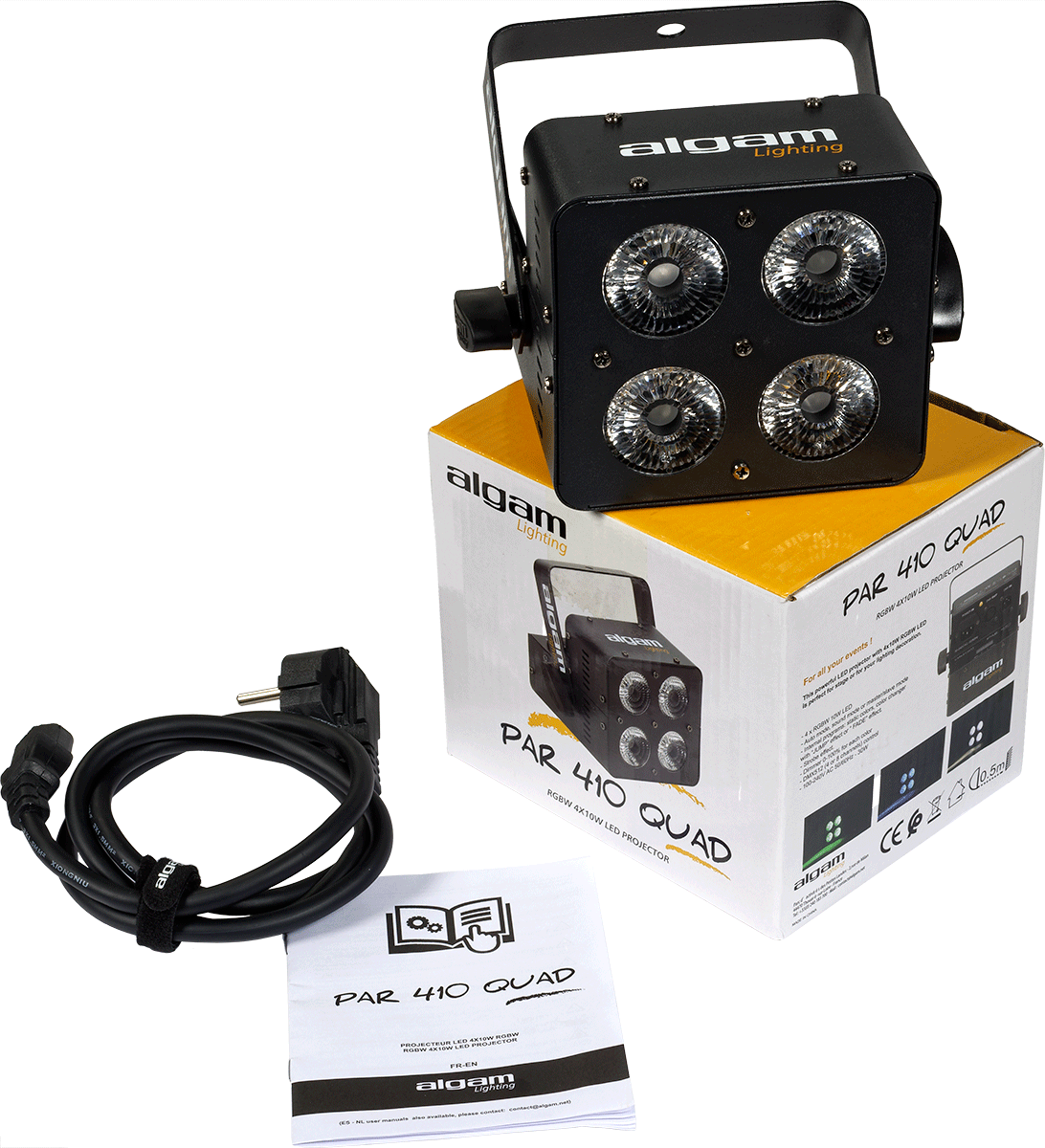 Projecteur LED Quad – Par LED 4 x 10 W RGBW ALGAM LIGHTING PAR-410-QUAD