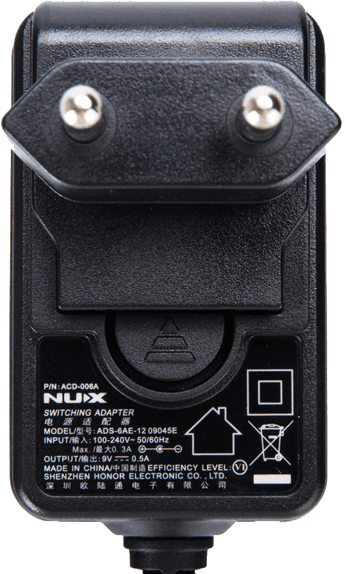 ALIMENTATION 9V 500mA CENTRE NEGATIF NUX ACD006A