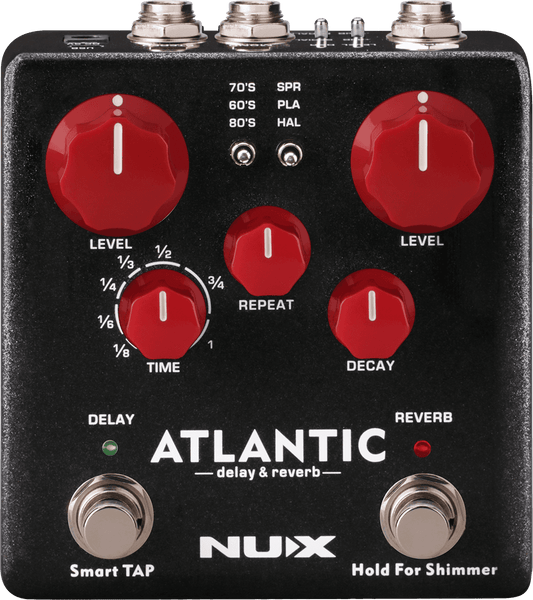 PEDALE DE DELAY ET REVERB NUMERIQUE 3 MODES NUX ATLANTIC
