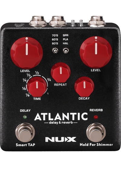 PEDALE DE DELAY ET REVERB NUMERIQUE 3 MODES NUX ATLANTIC