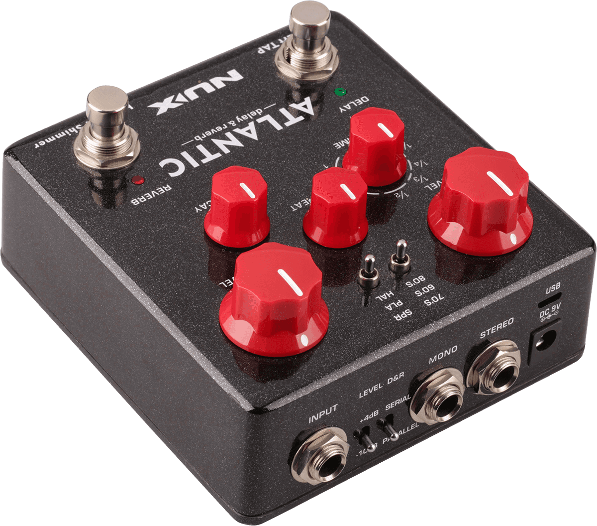 PEDALE DE DELAY ET REVERB NUMERIQUE 3 MODES NUX ATLANTIC