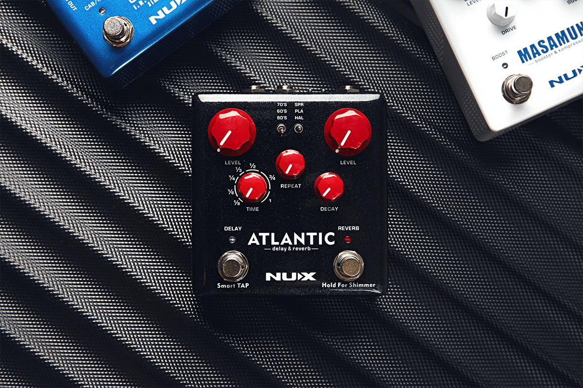 PEDALE DE DELAY ET REVERB NUMERIQUE 3 MODES NUX ATLANTIC
