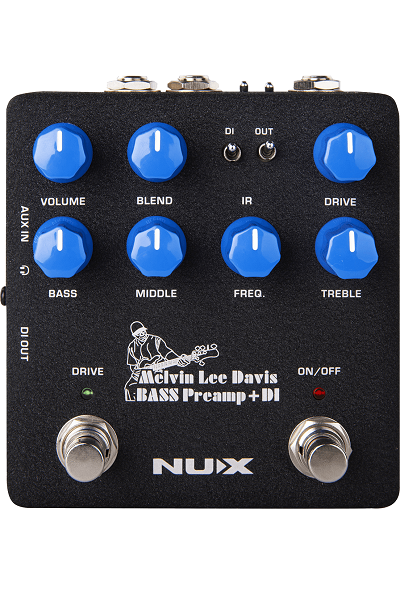PEDALE Préampli basse à modélisation, sortie DI NUX BASSPREAMP