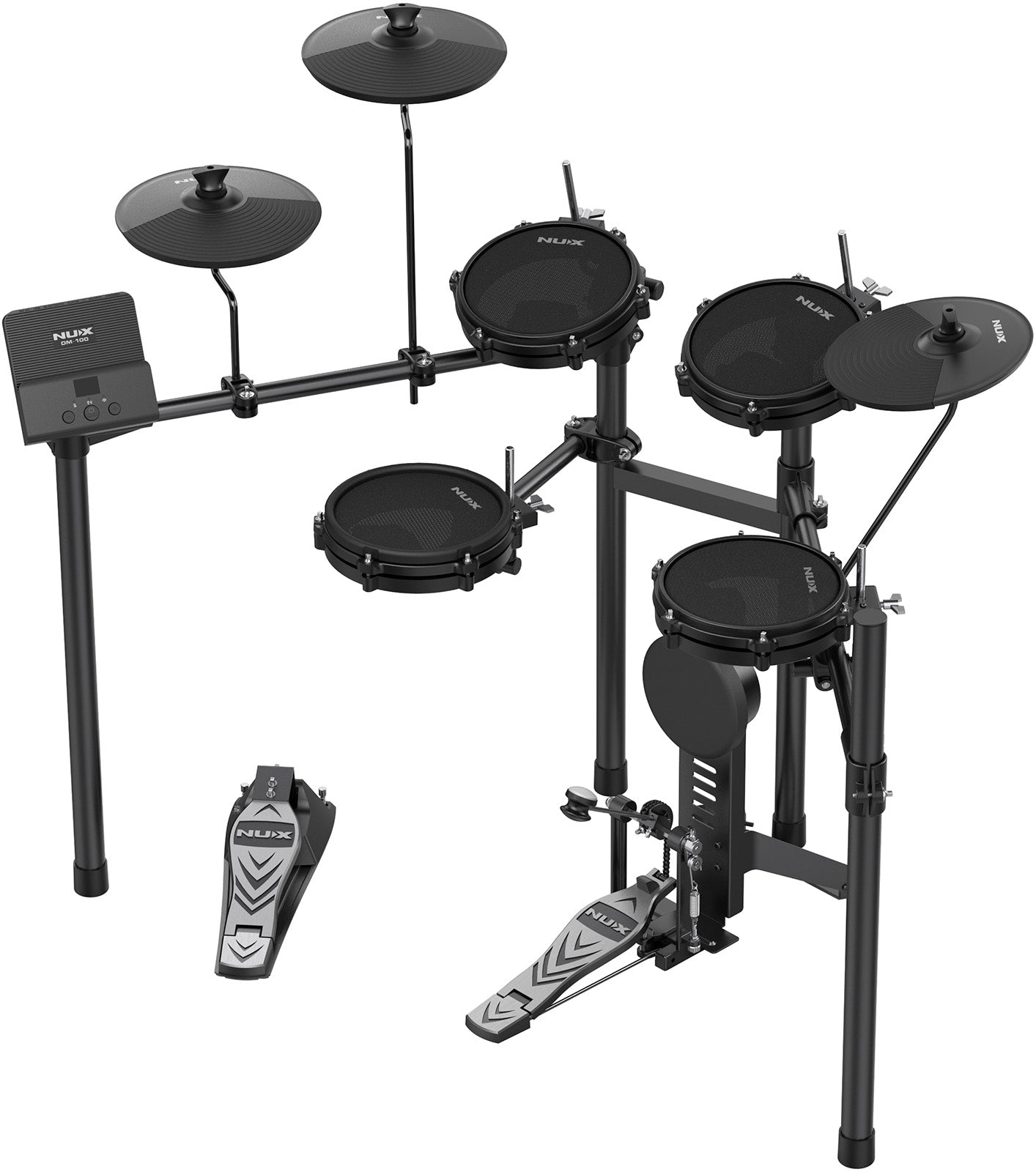 BATTERIE ELECTRONIQUE 4 FUTS 3 CYMBALES NUX DM-110
