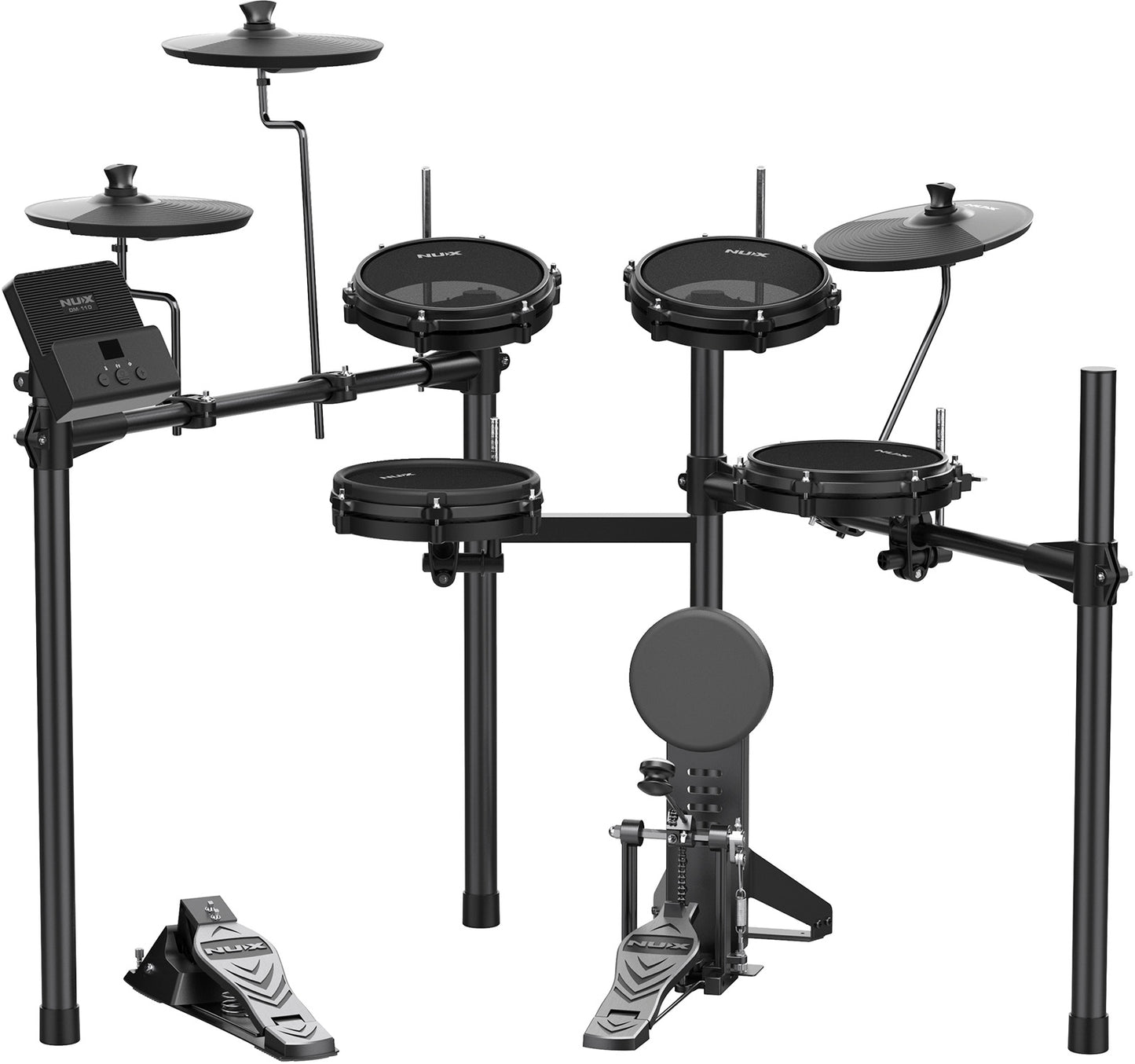 BATTERIE ELECTRONIQUE 4 FUTS 3 CYMBALES NUX DM-110