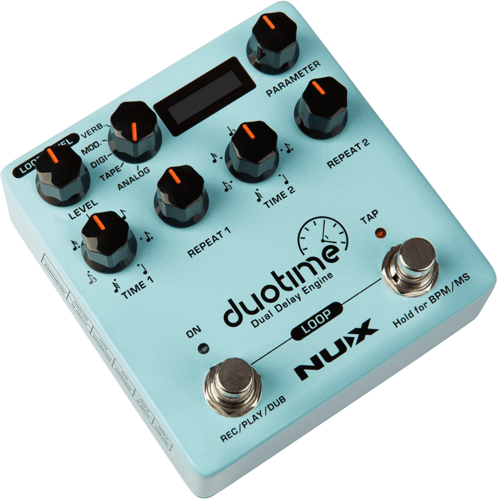PEDALE DE DELAY STEREO ET LOOPER NUX DUOTIME