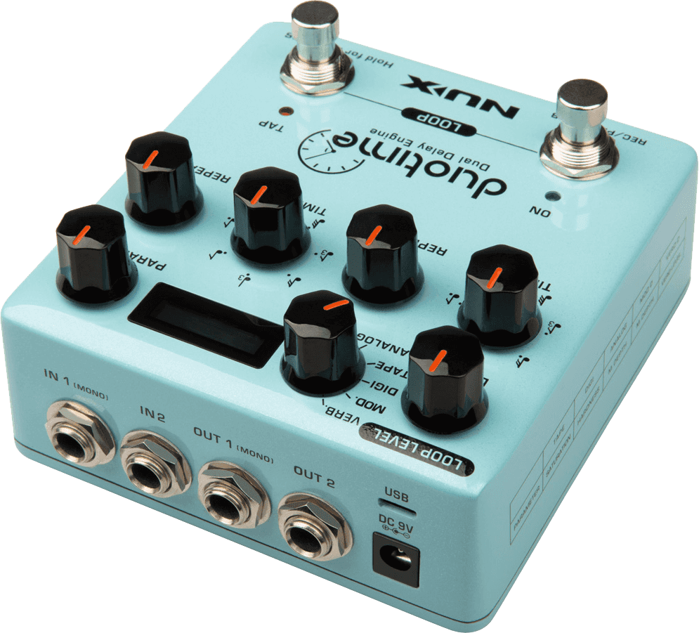 PEDALE DE DELAY STEREO ET LOOPER NUX DUOTIME