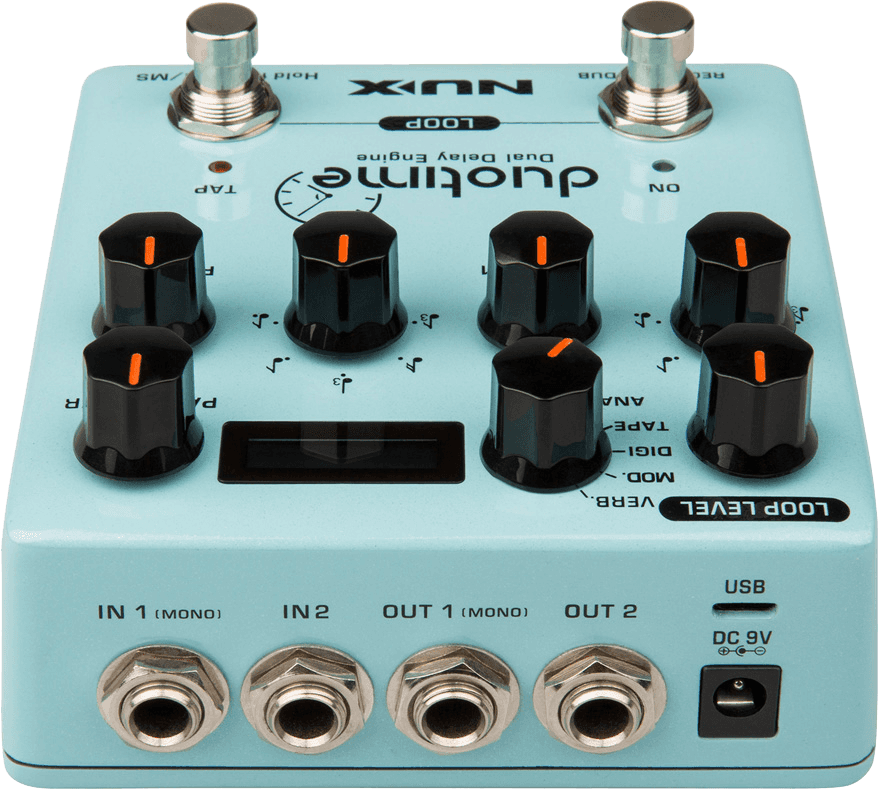 PEDALE DE DELAY STEREO ET LOOPER NUX DUOTIME