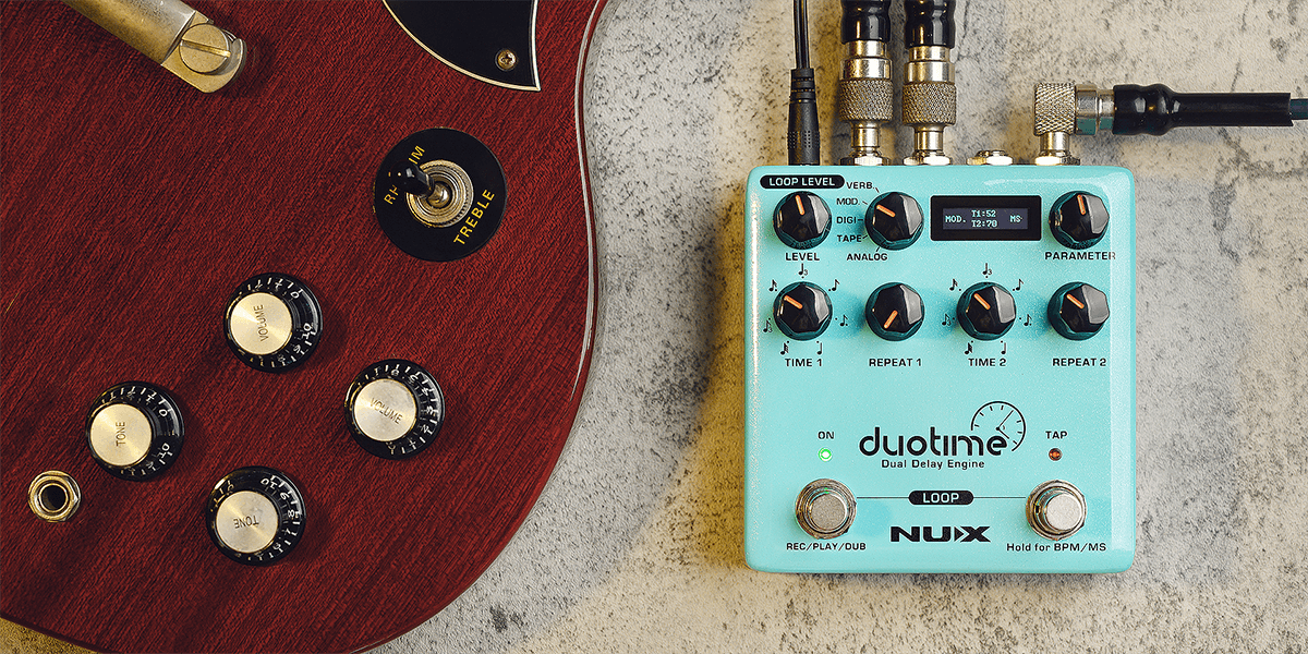 PEDALE DE DELAY STEREO ET LOOPER NUX DUOTIME