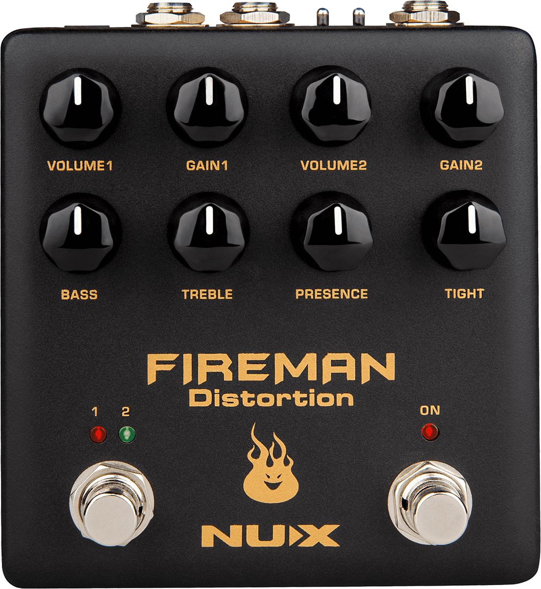 PEDALE DE DISTORTION TYPE BROWN SOUND MODERNE 2 CANAUX NUX FIREMAN