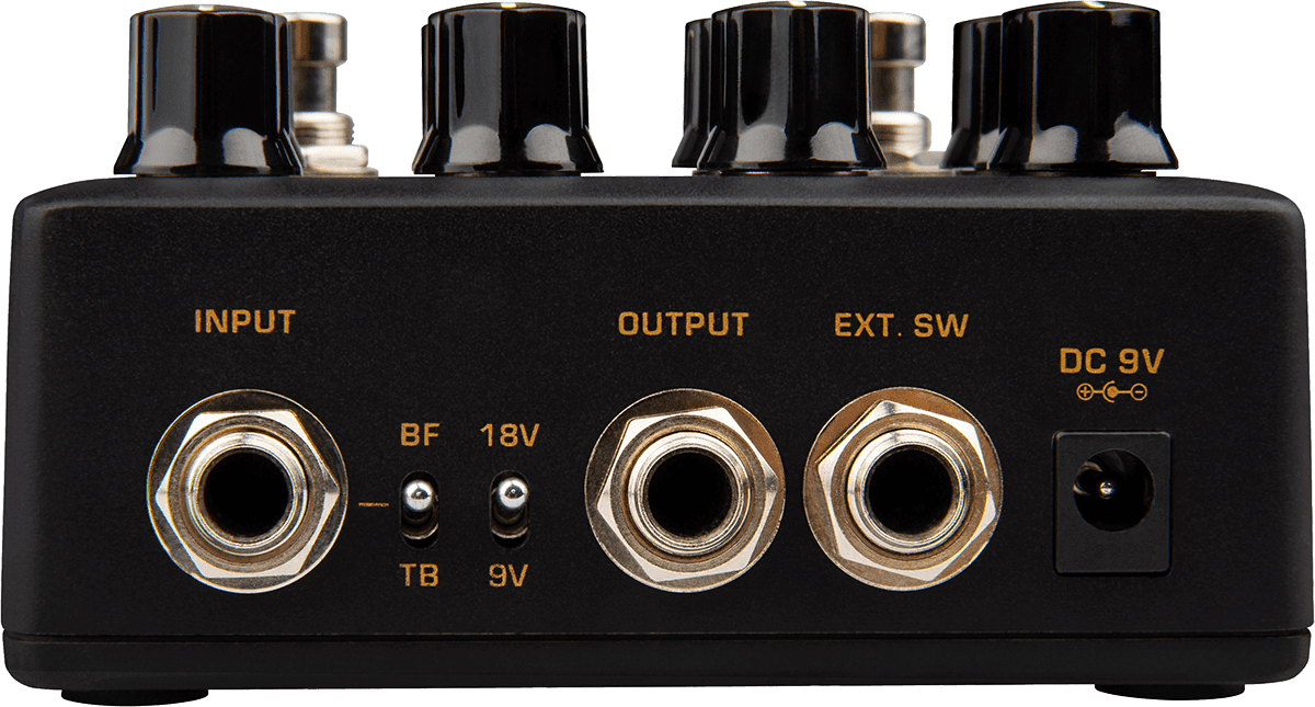 PEDALE DE DISTORTION TYPE BROWN SOUND MODERNE 2 CANAUX NUX FIREMAN