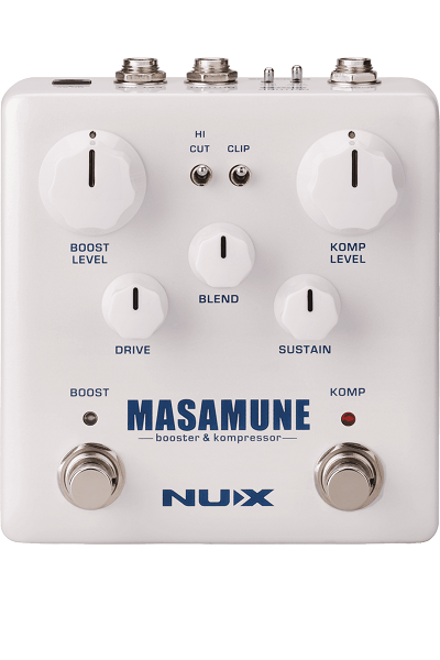 PEDALE BOOSTER ET COMPRESSEUR GUITARE A ROUTAGE INTERNE NUX MASAMUNE