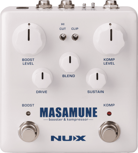 PEDALE BOOSTER ET COMPRESSEUR GUITARE A ROUTAGE INTERNE NUX MASAMUNE