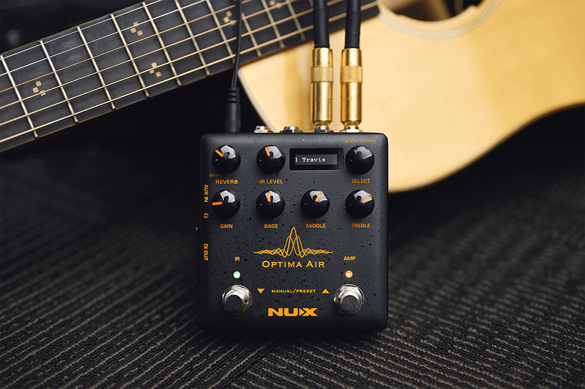 PEDALE PREAMPLI SIMULATEUR GUITARE ACOUSTIQUE NUX OPTIMA-AIR