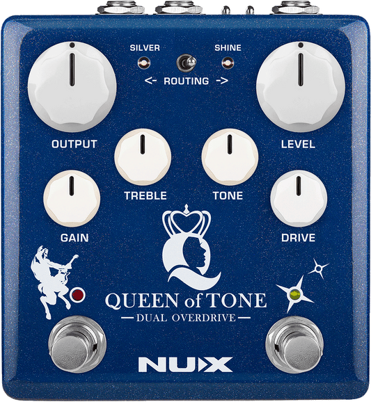 PEDALE OVERDRIVE DOUBLE HM/BB A ROUTAGE INTERNE NUX QUEENOFTONE-OD