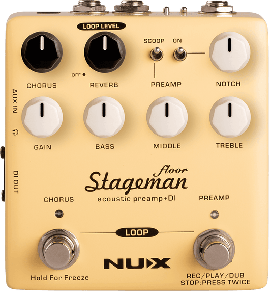 PEDALE Préampli acoustique, sortie DI, 3 effets intégrés NUX STAGEMAN-FLOOR
