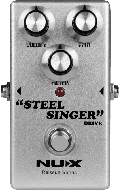 PEDALE D'OVERDRIVE ANALOGIQUE TYPE AMPLI A LAMPE NUX STEELSINGER DRIVE