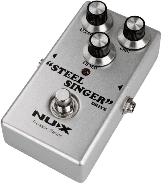 PEDALE D'OVERDRIVE ANALOGIQUE TYPE AMPLI A LAMPE NUX STEELSINGER DRIVE
