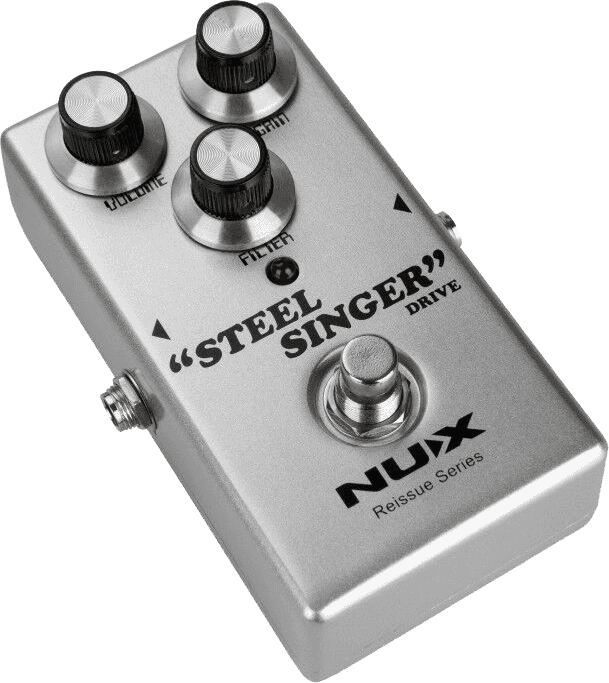 PEDALE D'OVERDRIVE ANALOGIQUE TYPE AMPLI A LAMPE NUX STEELSINGER DRIVE