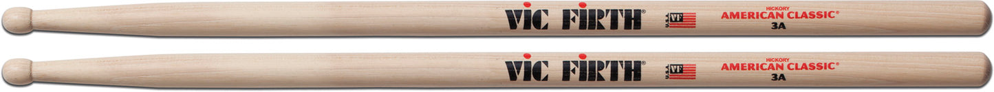 Paire de baguettes VIC FIRTH American Classic 3A – olive bois