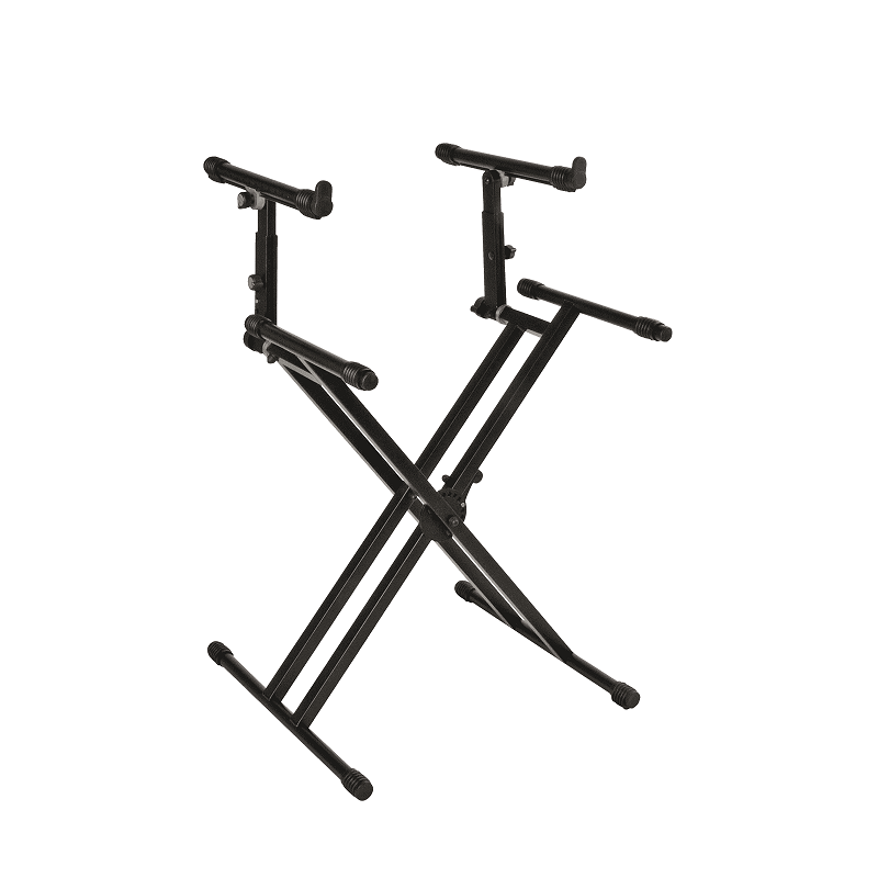 QUIK LOK QL742 – Stand clavier Pro 2 niveaux Noir H680 à 990 mm
