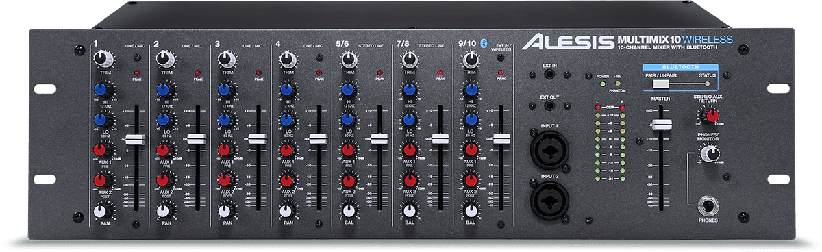 Table de mixage Alesis MM10WL – 10 canaux – Bluetooth