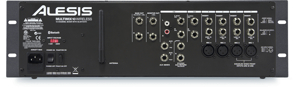 Table de mixage Alesis MM10WL – 10 canaux – Bluetooth