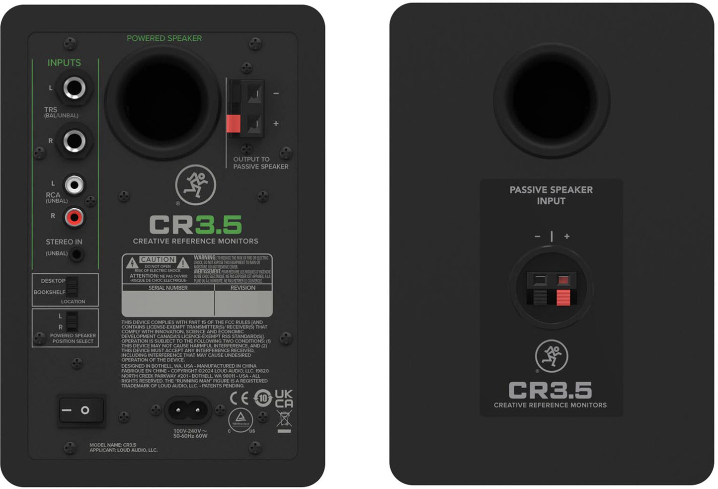 MACKIE CR3.5BT – Paire d’enceintes de monitoring actives 50 W Bluetooth 3,5"