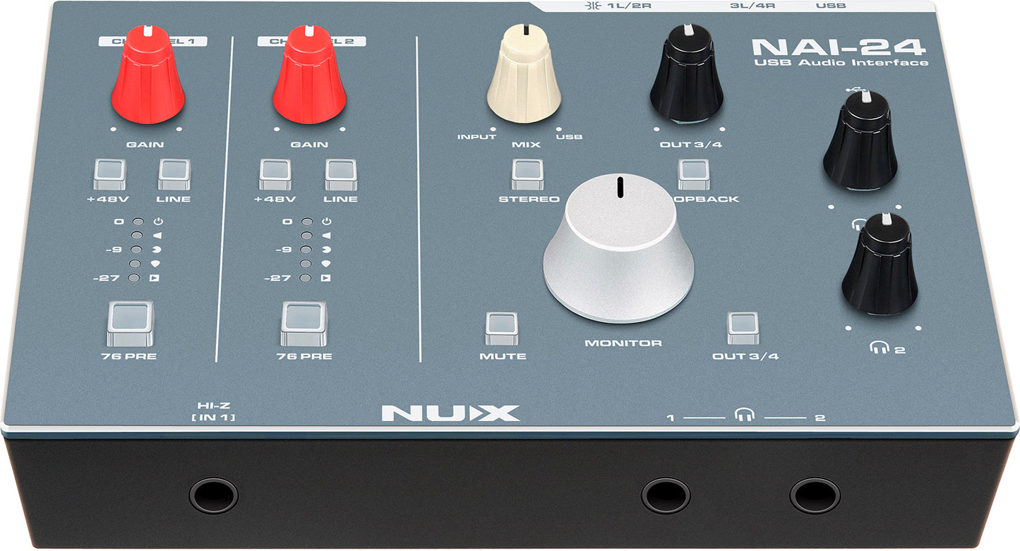 NUX NAI-24 – Interface audio USB 2 entrées / 4 sorties