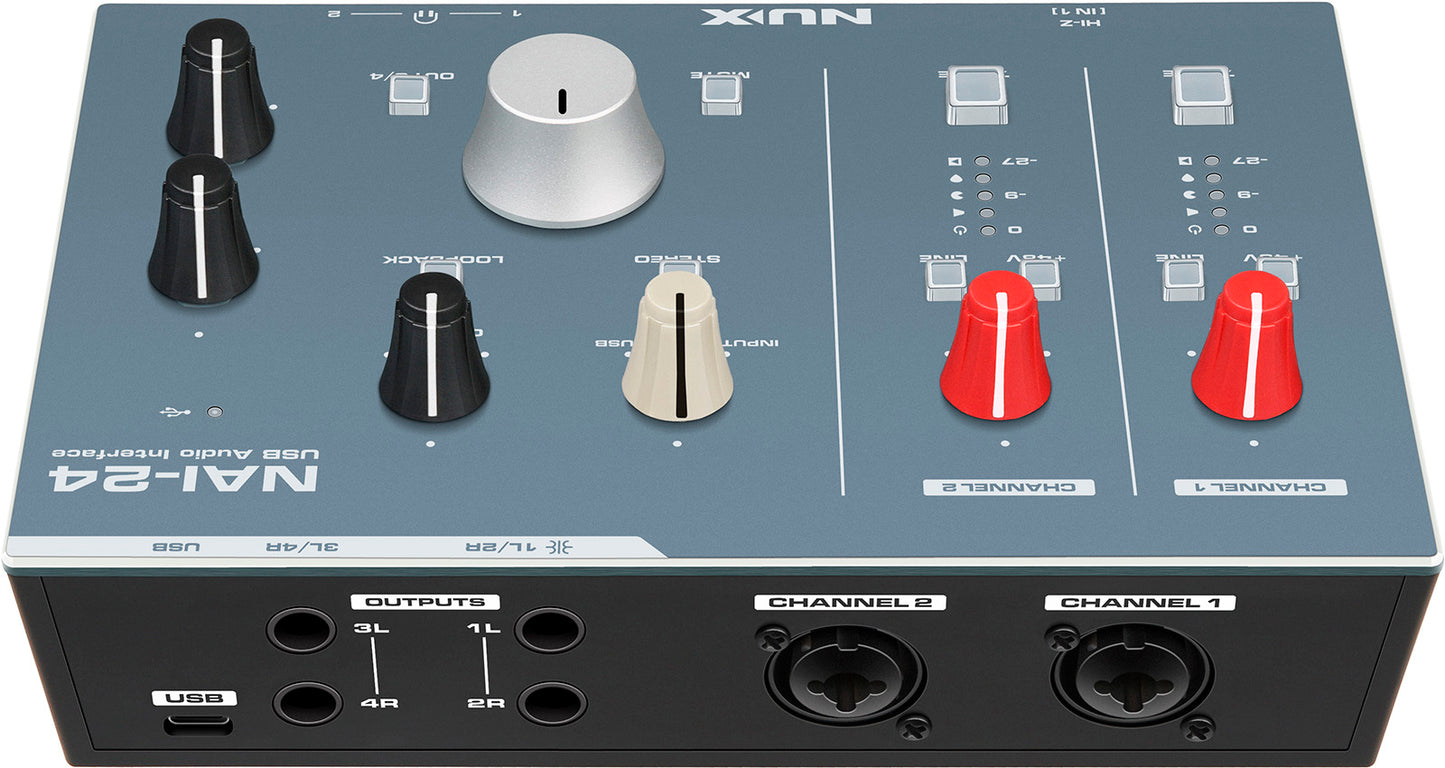 NUX NAI-24 – Interface audio USB 2 entrées / 4 sorties