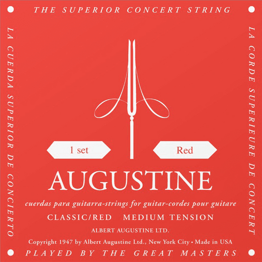 Jeu de cordes guitare classique AUGUSTINE Classic Rouge – Tirant Normal