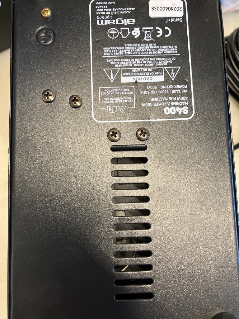 Machine à Fumée 400 W – ALGAM LIGHTING S400 - STOCK B