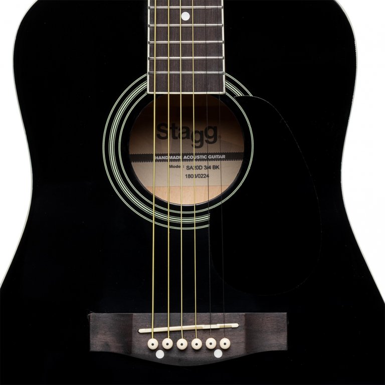 GUITARE ACOUSTIQUE STAGG SA20D 3/4 BK NOIRE