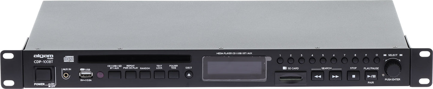 ALGAM AUDIO CDP100-BT – Lecteur CD / SD / Bluetooth rackable 1U