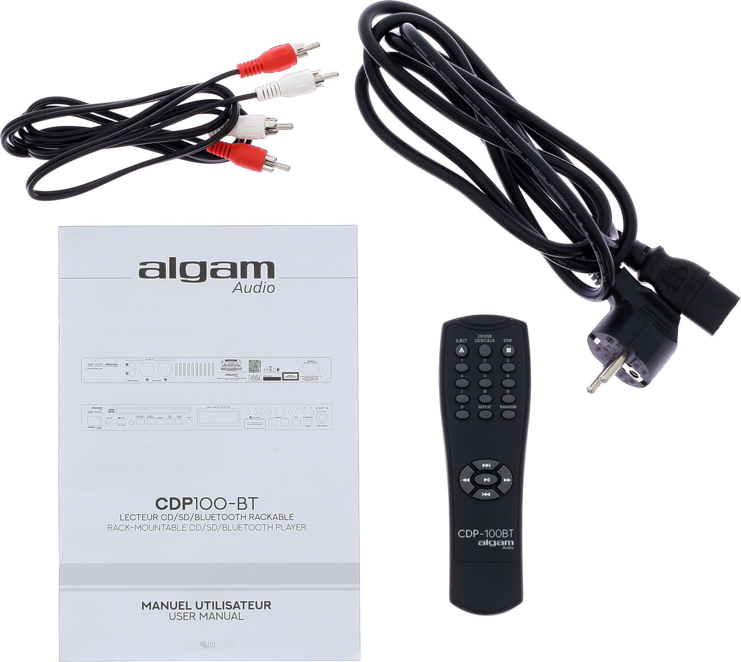 ALGAM AUDIO CDP100-BT – Lecteur CD / SD / Bluetooth rackable 1U