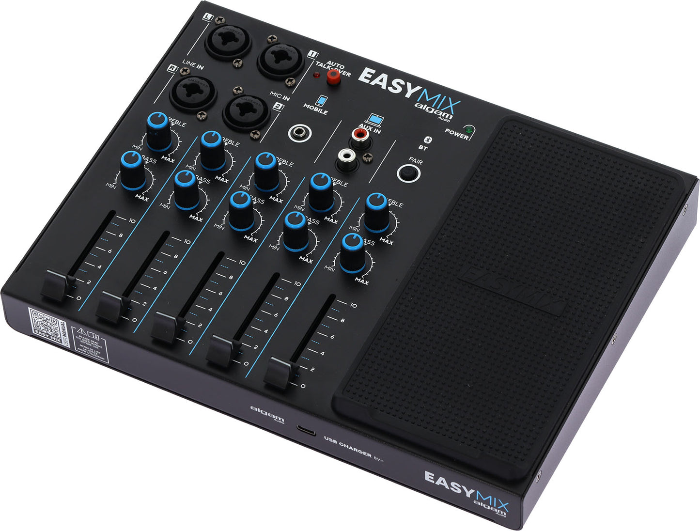 ALGAM AUDIO EasyMix – Console de mixage 5 canaux avec Bluetooth et fonction Talkover