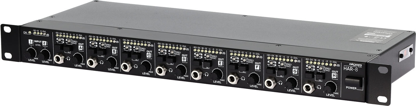 ALGAM AUDIO HAR 8 – Amplificateur de casque 8 voies rackable