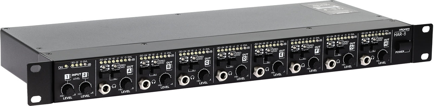 ALGAM AUDIO HAR 8 – Amplificateur de casque 8 voies rackable