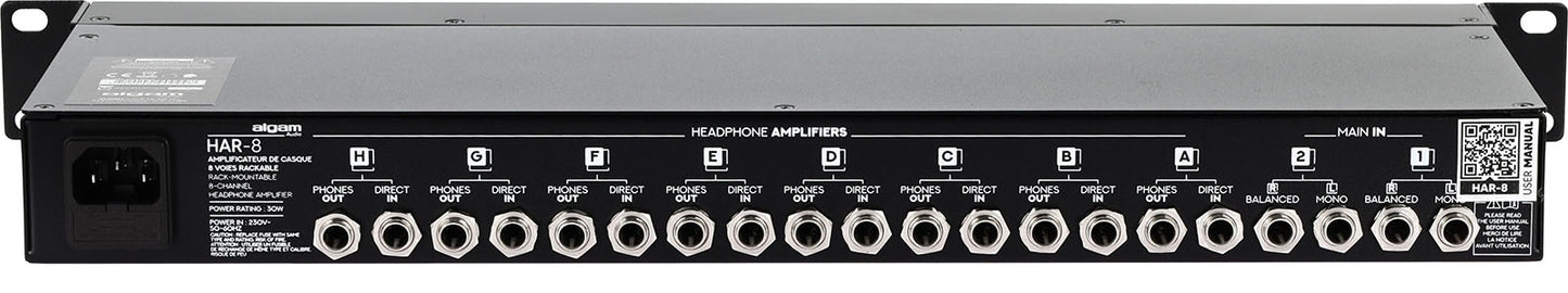 ALGAM AUDIO HAR 8 – Amplificateur de casque 8 voies rackable