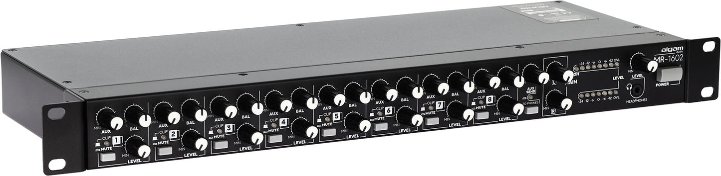 ALGAM AUDIO MR-1602 – Mixeur 8 canaux stéréo rackable 1U