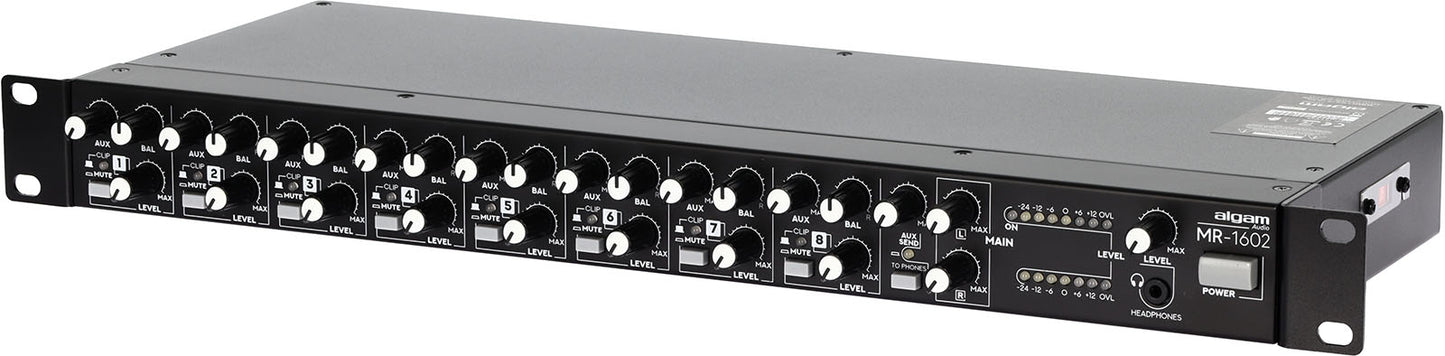 ALGAM AUDIO MR-1602 – Mixeur 8 canaux stéréo rackable 1U